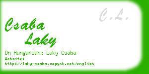 csaba laky business card